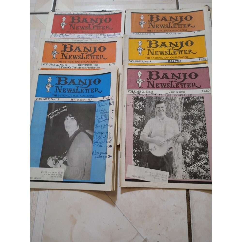 1983 Lot of 11 Banjo Newsletter (not including Nov) 5-String Vintage - Mark Set - Picture 2 of 3